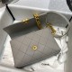 Chanel MINI FLAP BAG Grained Calfskin & Gold-Tone Metal AS2711 Grey High