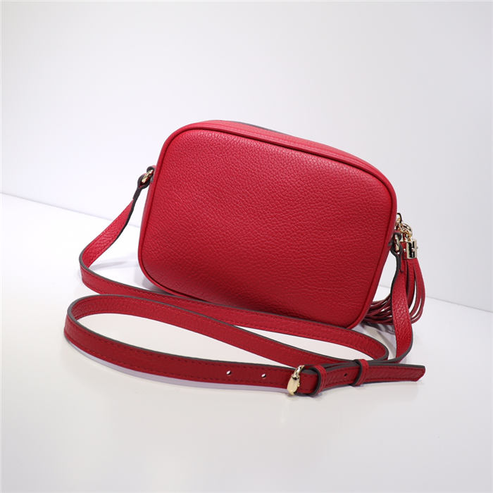 Gucci Soho Small Leather Disco Shoulder Bag 308364 Red High