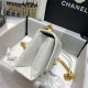 Chanel MINI FLAP BAG Grained Calfskin & Gold-Tone Metal AS2711 White High