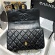 Chanel FLAP BAG Aged Calfskin & Gold-Tone Metal AS2696 Black High