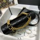 Chanel FLAP BAG Aged Calfskin & Gold-Tone Metal AS2696 Black High