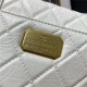 Chanel FLAP BAG Aged Calfskin & Gold-Tone Metal AS2696 White High