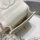 Chanel MINI FLAP BAG Aged Calfskin & Gold-Tone Metal AS2695 White High