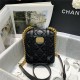 Chanel MINI FLAP BAG Aged Calfskin & Gold-Tone Metal AS2695 Black High