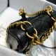 Chanel MINI FLAP BAG Aged Calfskin & Gold-Tone Metal AS2695 Black High