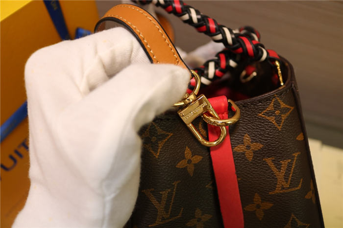 Louis Vuitton Montaigne BB Bag With Braided Handle Monogram M44671