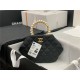 Chanel CLUTCH Lambskin Imitation Pearls & Gold-Tone Metal AS2609 Black High