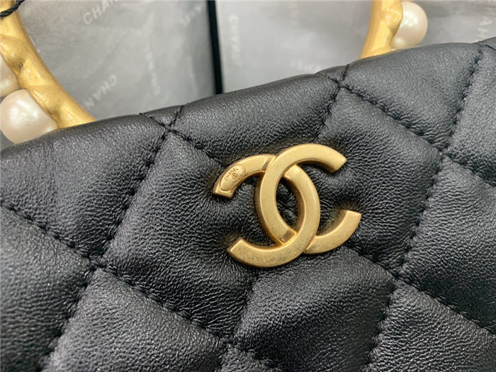 Chanel CLUTCH Lambskin Imitation Pearls & Gold-Tone Metal AS2609 Black High