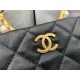 Chanel CLUTCH Lambskin Imitation Pearls & Gold-Tone Metal AS2609 Black High