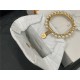 Chanel CLUTCH Lambskin Imitation Pearls & Gold-Tone Metal AS2609 White High