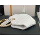 Chanel CLUTCH Lambskin Imitation Pearls & Gold-Tone Metal AS2609 White High