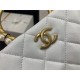 Chanel CLUTCH Lambskin Imitation Pearls & Gold-Tone Metal AS2609 White High