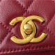 Chanel MINI FLAP BAG Calfskin & Gold-Tone Metal AS2638 Burgundy A