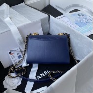 Chanel MINI FLAP BAG Calfskin & Gold-Tone Metal AS2638 Royal Blue A