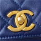 Chanel MINI FLAP BAG Calfskin & Gold-Tone Metal AS2638 Royal Blue A