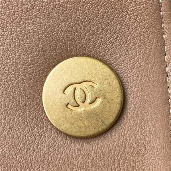 Chanel MINI FLAP BAG Calfskin & Gold-Tone Metal AS2638 Nude A