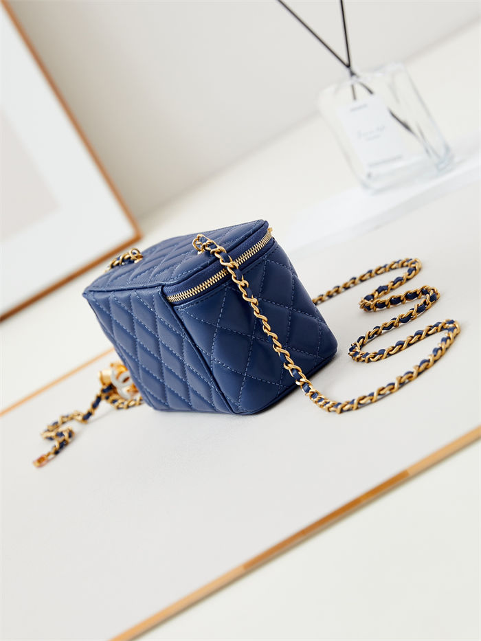 Chanel Vanity with Chain AP3940 Lambskin Blue High