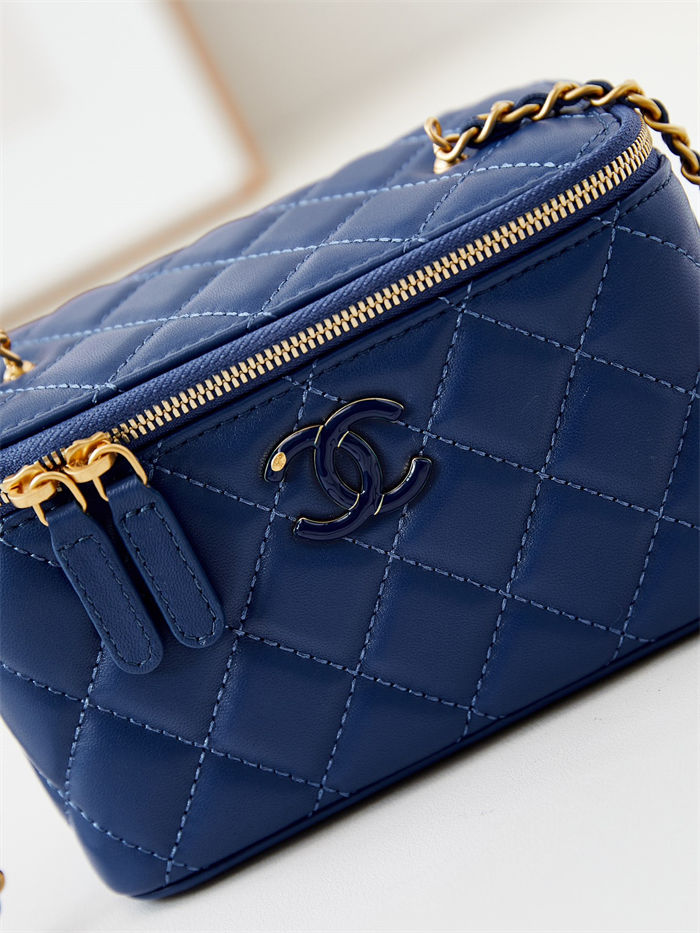 Chanel Vanity with Chain AP3940 Lambskin Blue High