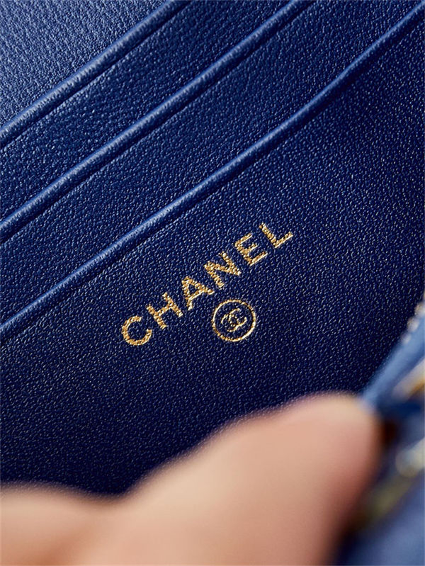 Chanel Vanity with Chain AP3940 Lambskin Blue High