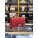 MINI FLAP BAG WITH TOP HANDLE AS2431 Grained Calfskin & Gold-Tone Metal Red High