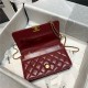 Chanel WALLET ON CHAIN Calfskin & Gold-Tone Metal AP2289 Burgundy High