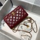 Chanel WALLET ON CHAIN Calfskin & Gold-Tone Metal AP2289 Burgundy High