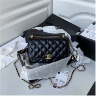 Chanel WALLET ON CHAIN Calfskin & Gold-Tone Metal AP2289 Black A