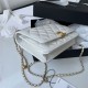 Chanel WALLET ON CHAIN Calfskin & Gold-Tone Metal AP2289 White A