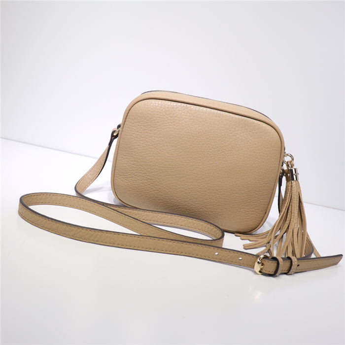 Gucci Soho Small Leather Disco Shoulder Bag 308364 Beige High