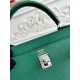 Hermes Kelly 25/28cm Sellier Bag Epsom Leather Silver/Gold Metal In Vert foncé WAX High