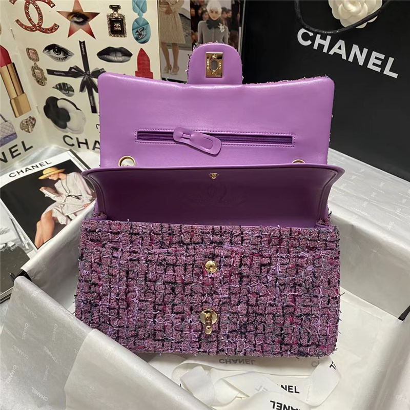 Chanel Medium Classic Flap Bag Tweed High