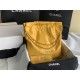 Chanel 22 LARGE HANDBAG Shiny Calfskin & Gold-Tone Metal AS3262 Yellow High