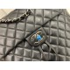 Chanel Large Backpack Lambskin 91122 Silver-Metal Black High