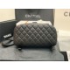 Chanel Large Backpack Lambskin 91122 Silver-Metal Black High