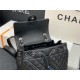 Chanel Large Backpack Lambskin 91122 Silver-Metal Black High