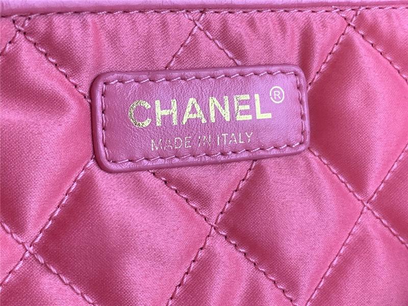 Chanel 22 LARGE HANDBAG Shiny Calfskin & Gold-Tone Metal AS3262 Pink High