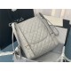 Chanel Large Backpack Lambskin 91122 Gold-Metal Grey High