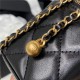 Chanel SMALL VANITY WITH CHAIN Calfskin & Gold-Tone Metal AP2292 Black A