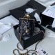 Chanel SMALL VANITY WITH CHAIN Calfskin & Gold-Tone Metal AP2292 Black A