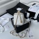 Chanel SMALL VANITY WITH CHAIN Calfskin & Gold-Tone Metal AP2292 White A