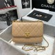 Chanel SMALL FLAP BAG Calfskin & Gold-Tone Metal AS2649 Beige High