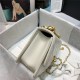 Chanel MINI FLAP BAG Calfskin & Gold-Tone Metal AS2615 White High