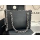 Chanel Shopping Tote Bag Calfskin AS8485 Black High