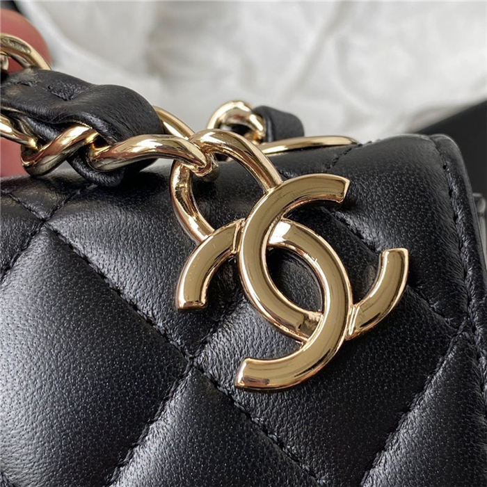 Chanel BELT BAG Lambskin Gold-tone Metal AP2305 Black High