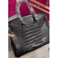 Hermes Birkin 25/30/35cm Bag Crocodile Leather In Black WAX High Customizing Style