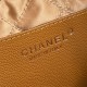 Chanel 22 MINI HANDBAG Shiny Grained Calfskin, Enamel & Gold-Tone Metal Caramel AS3980 High