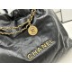 Chanel 22 MEDIUM HANDBAG Crumpled Calfskin & Gold-Tone Metal AS3261 Black High