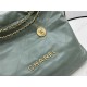 Chanel 22 MEDIUM HANDBAG Shiny Calfskin & Gold-Tone Metal AS3261 Lake High