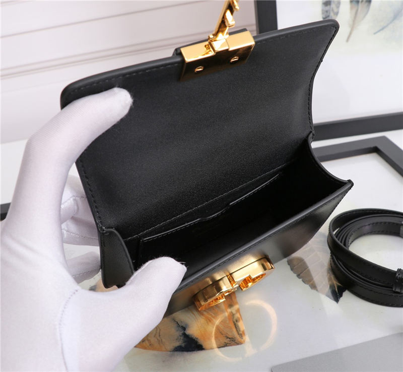 MICRO 30 MONTAIGNE BAG Box Calfskin Black High