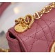 MICRO Dior CARO BAG Supple Cannage Calfskin Pink High